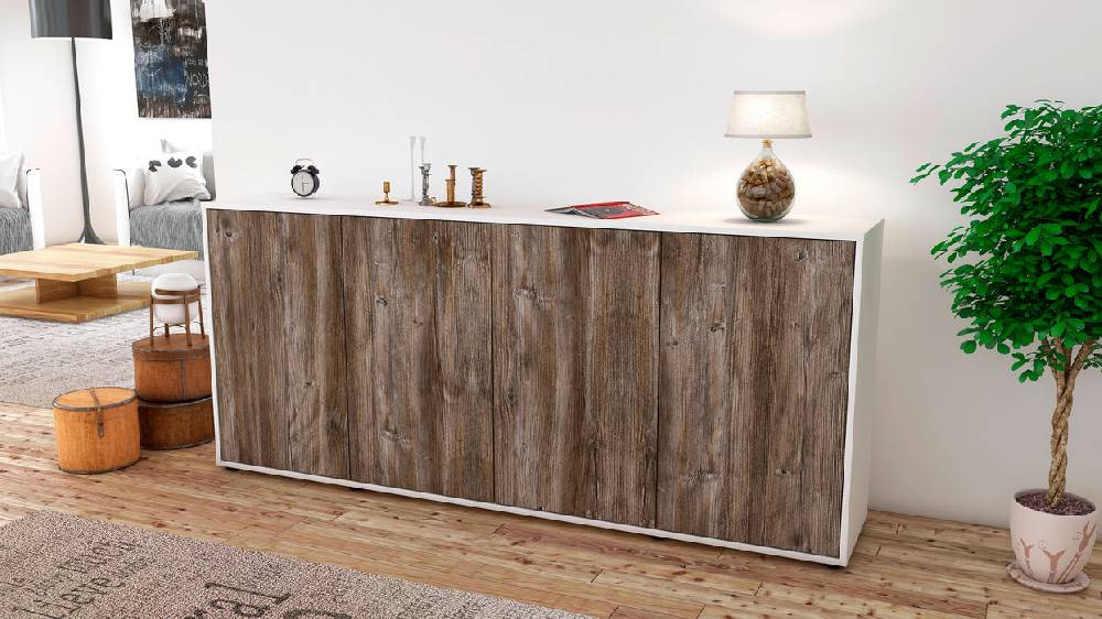 Stil Zeit Möbel Sideboard Elana, Treibholz (180x79x35cm) 50% Rabatt mit kostenlosem Versand