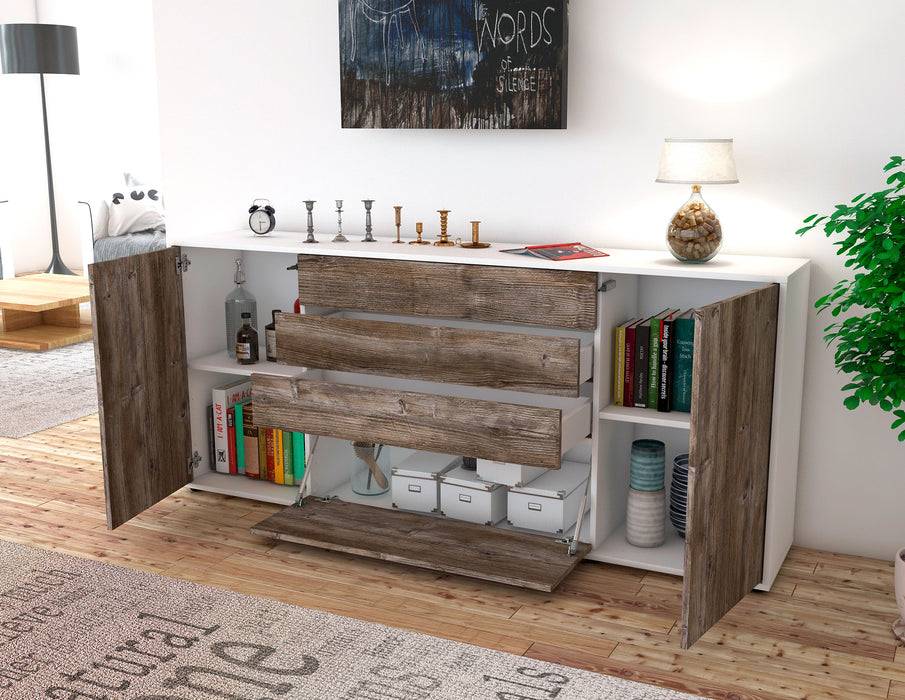 Stil Zeit Möbel Sideboard Eleni, Eiche (180x79x35cm) Clearance-Verkauf