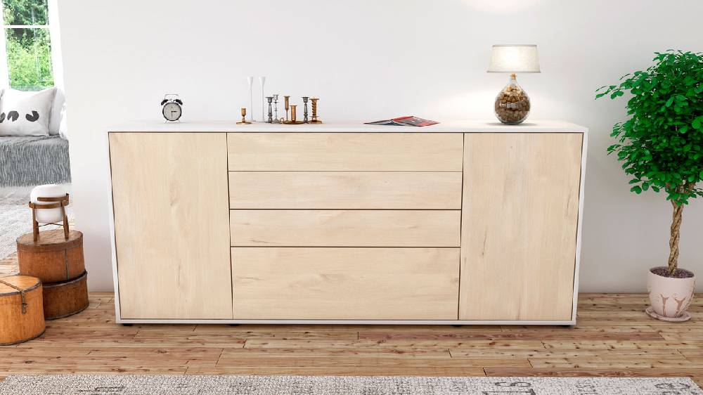 Stil Zeit Möbel Sideboard Eleni, Zeder (180x79x35cm) Fabrikladen
