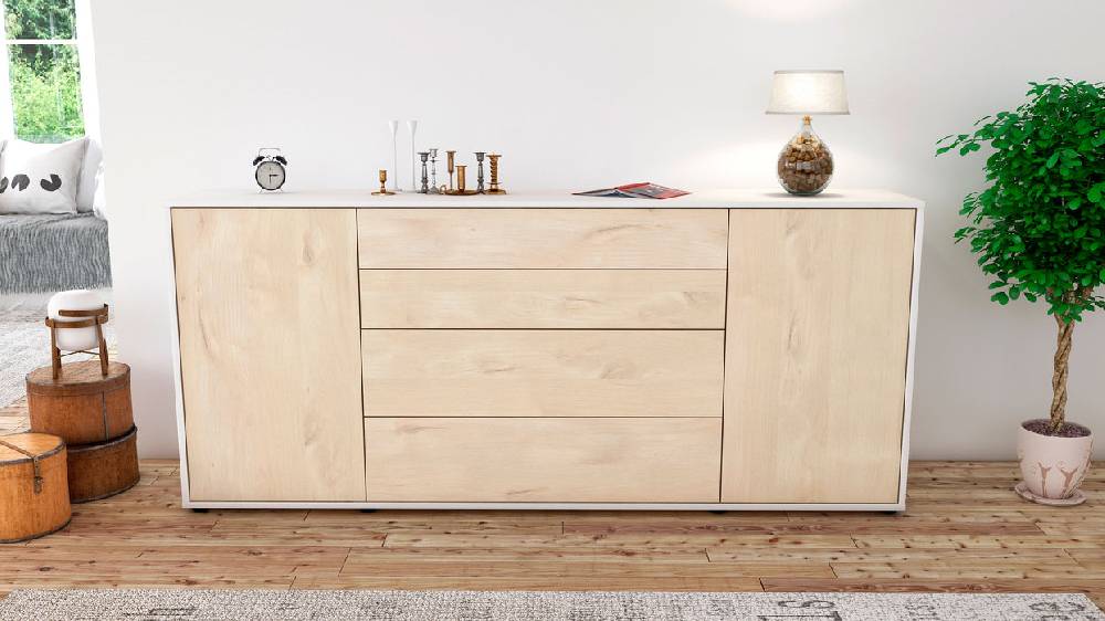 Stil Zeit Möbel Sideboard Elettra, Zeder (180x79x35cm) Black Friday Preise