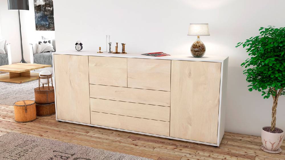 Stil Zeit Möbel Sideboard Eliana, Zeder (180x79x35cm) 50% Rabatt für begrenzte Zeit