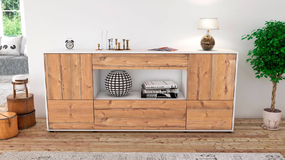 Stil Zeit Möbel Sideboard Elodie, Pinie (180x79x35cm) 2025