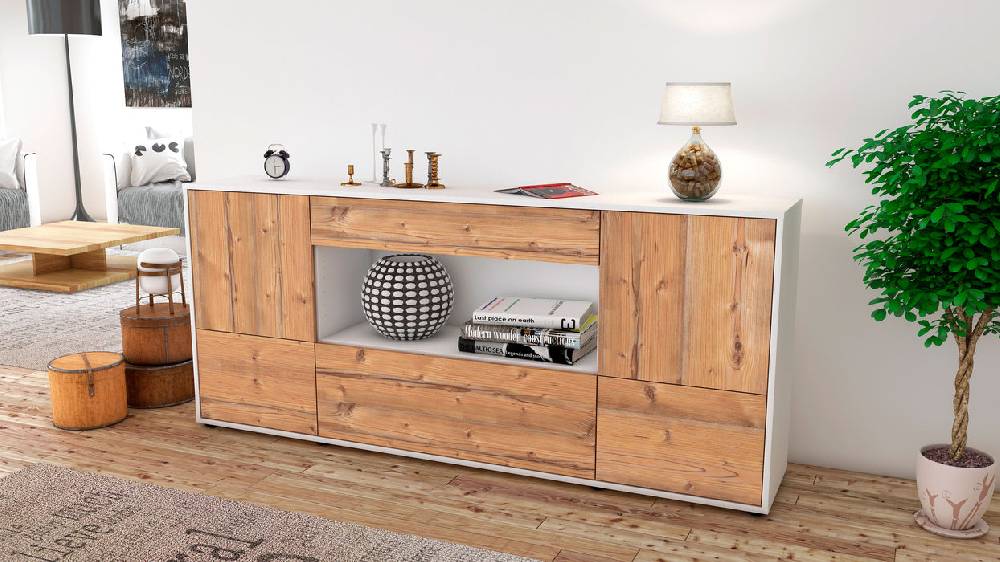 Stil Zeit Möbel Sideboard Elodie, Pinie (180x79x35cm) 2025