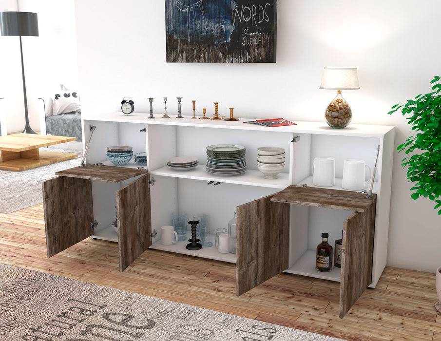 Stil Zeit Möbel Sideboard Ermentrude, Eiche (180x79x35cm) Outlet