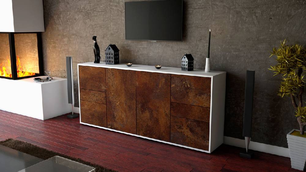 Stil Zeit Möbel Sideboard Gemma, Rost (180x79x35cm) Hotsell