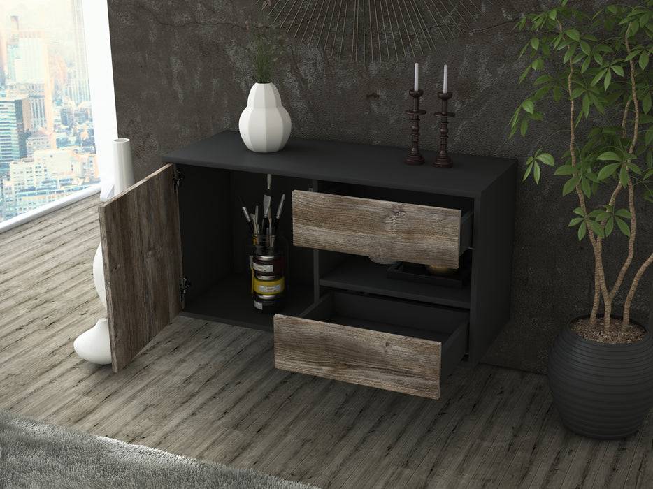 Stil Zeit Möbel Lowboard Charlotte, Eiche, hängend (92x49x35cm) Schlussverkauf