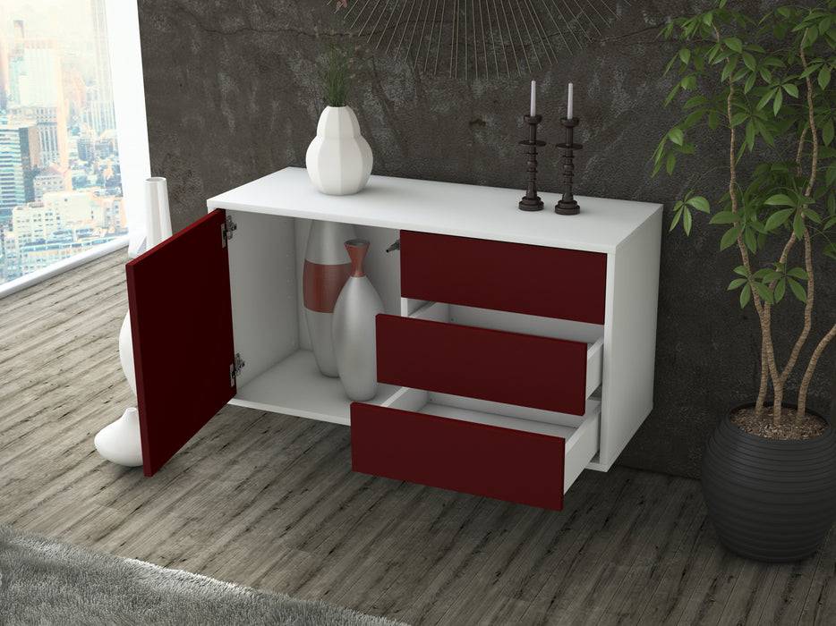 Stil Zeit Möbel Lowboard Fort Worth, Gelb, hängend (92x49x35cm) Blitzverkäufe