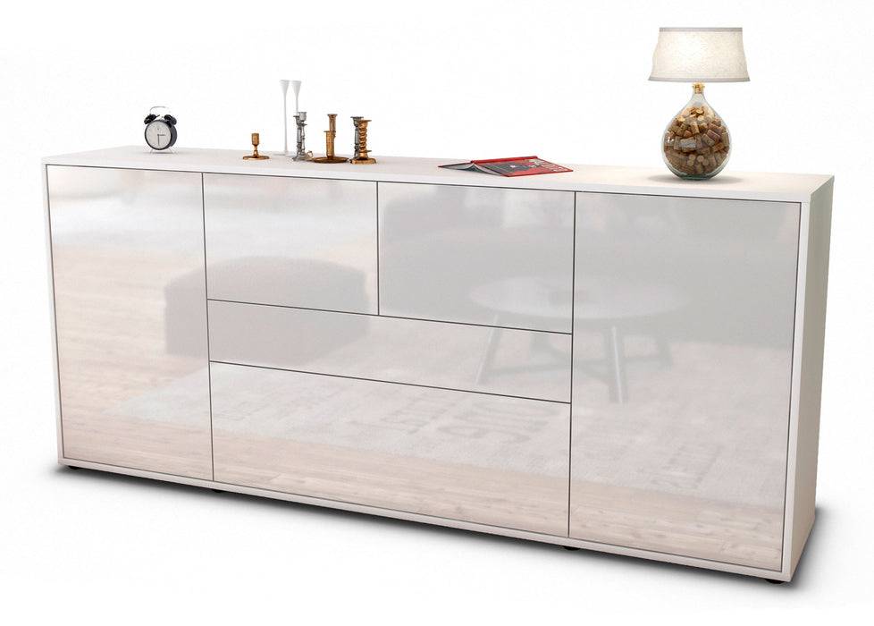 Stil Zeit Möbel Sideboard Elisa, Weiß (180x79x35cm) Großer Ausverkauf