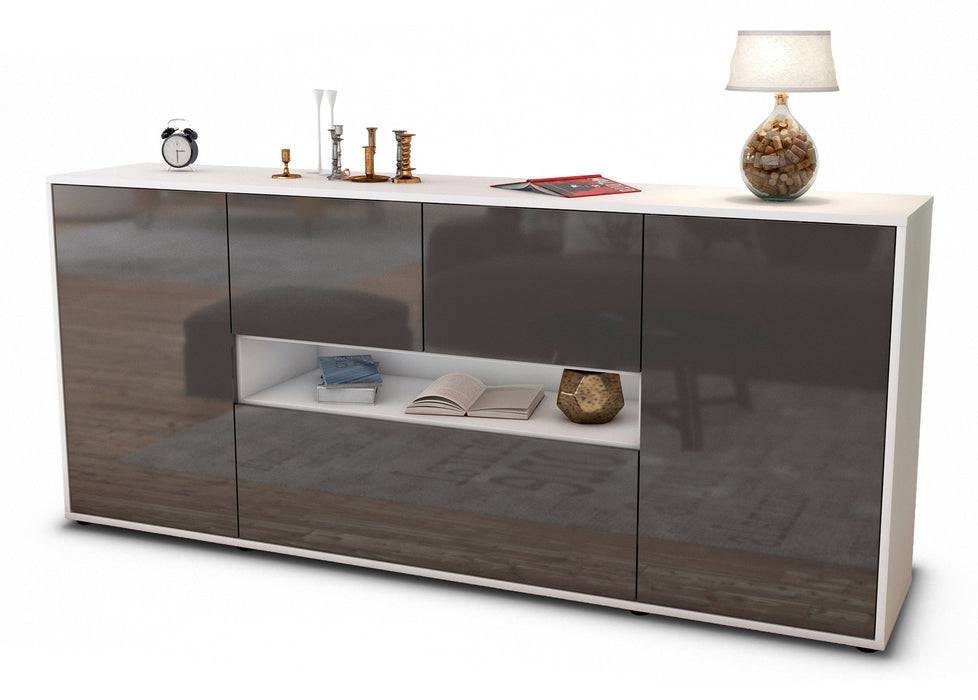 Stil Zeit Möbel Sideboard Elisabetta, Grau (180x79x35cm) Flash Sale