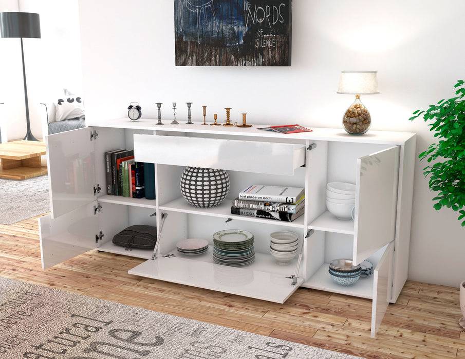 Stil Zeit Möbel Sideboard Elodie, Grau (180x79x35cm) Begrenztes Angebot