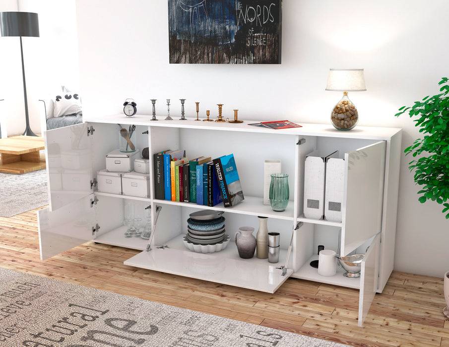 Stil Zeit Möbel Sideboard Elvezia, Weiß (180x79x35cm) Exklusivangebot
