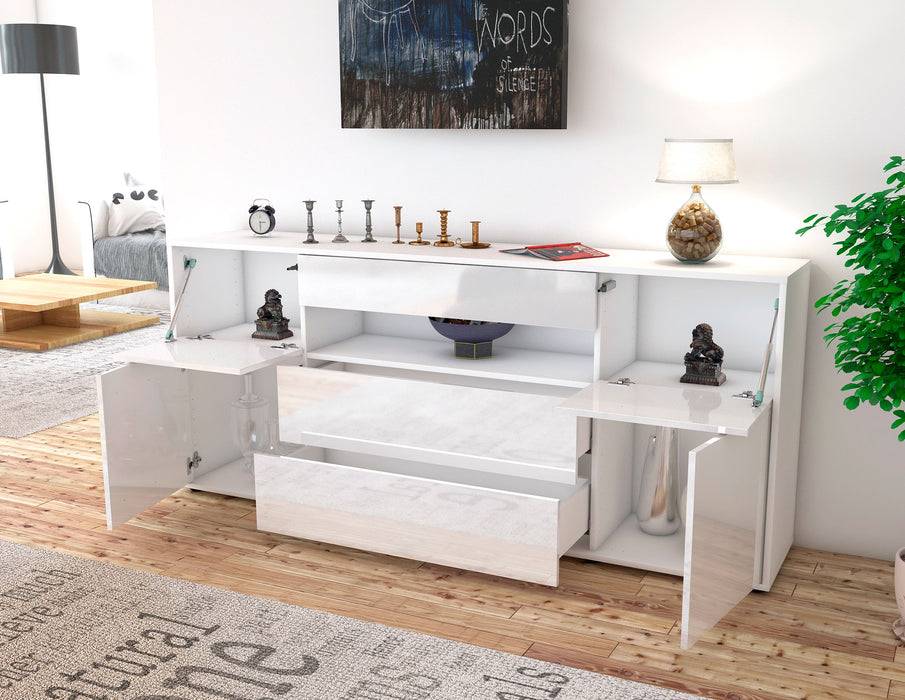 Stil Zeit Möbel Sideboard Emma, Weiß (180x79x35cm) Preisnachlass