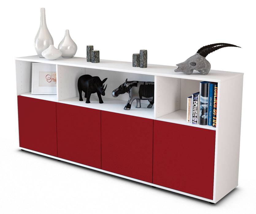Stil Zeit Möbel Sideboard Enrica, Bordeaux (180x79x35cm)