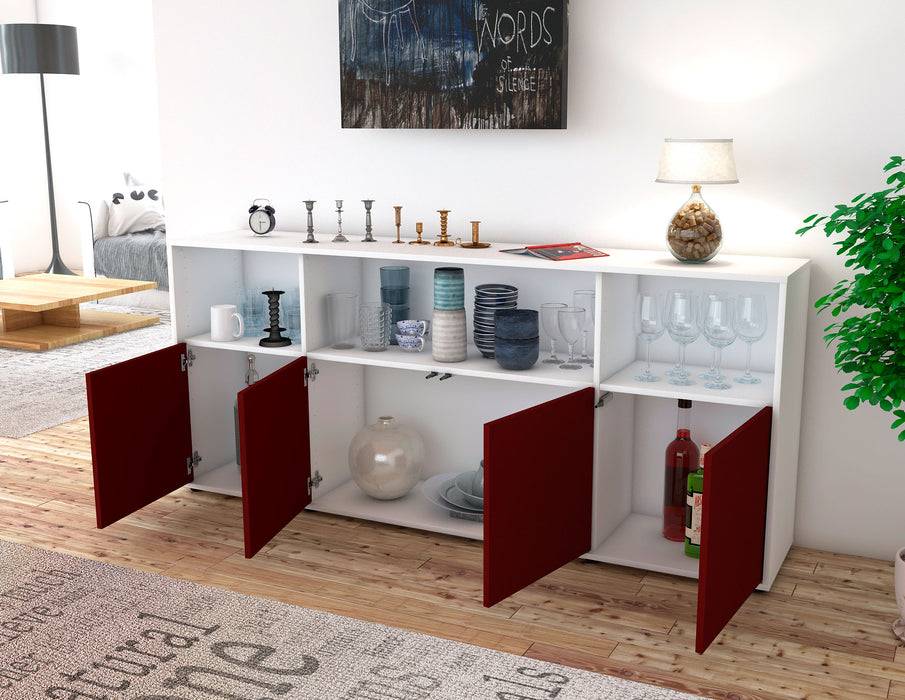 Stil Zeit Möbel Sideboard Enrica, Bordeaux (180x79x35cm) Black Friday