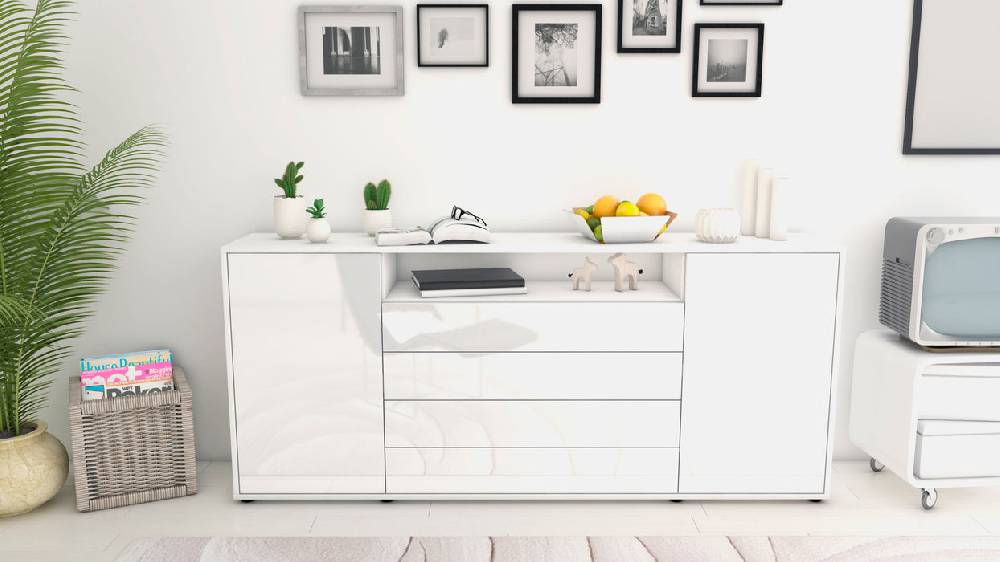 Stil Zeit Möbel Sideboard Enzo, Weiß (180x79x35cm) Cyber Monday
