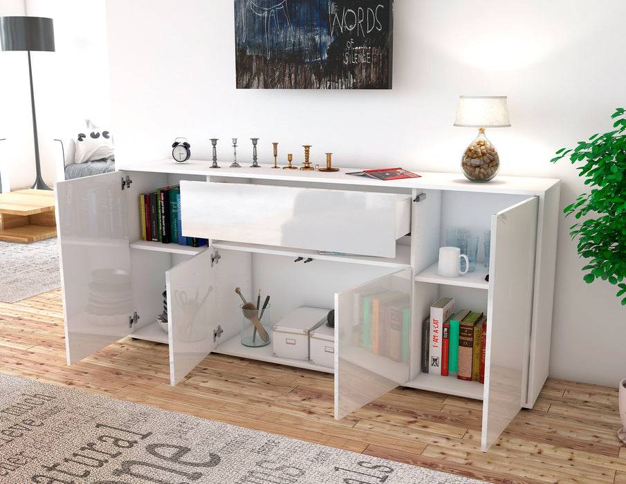 Stil Zeit Möbel Sideboard Flavia, Weiß (180x79x35cm) Osterangebot