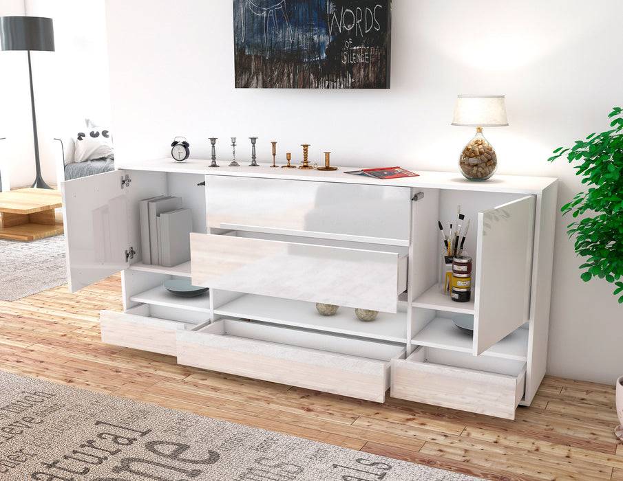 Stil Zeit Möbel Sideboard Florentina, Orange (180x79x35cm) Muttertagsangebot