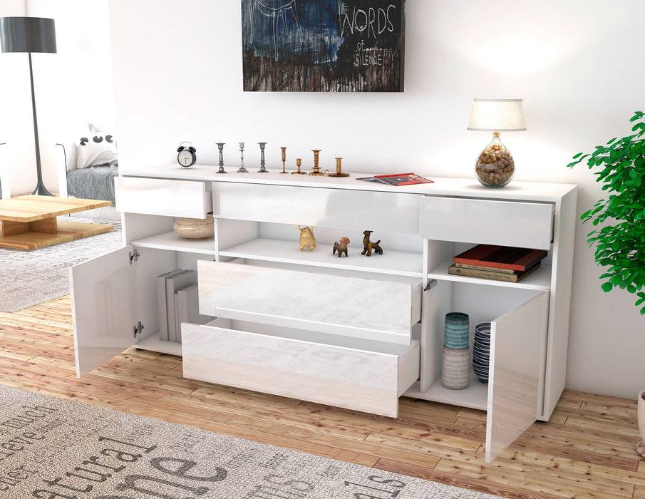 Stil Zeit Möbel Sideboard Floria, Orange (180x79x35cm) Vatertagsangebot