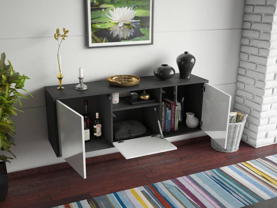 Stil Zeit Möbel Lowboard Mesa, Grau, hängend (136x49x35cm) Saisonale Angebote