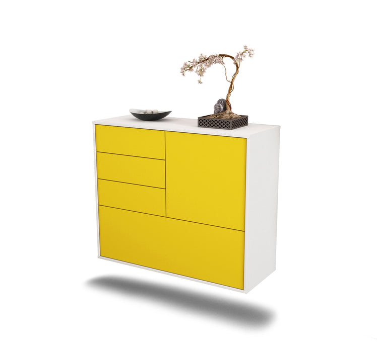 Stil Zeit Möbel Sideboard Fontana, Gelb, hängend (92x79x35cm) Wochenangebot