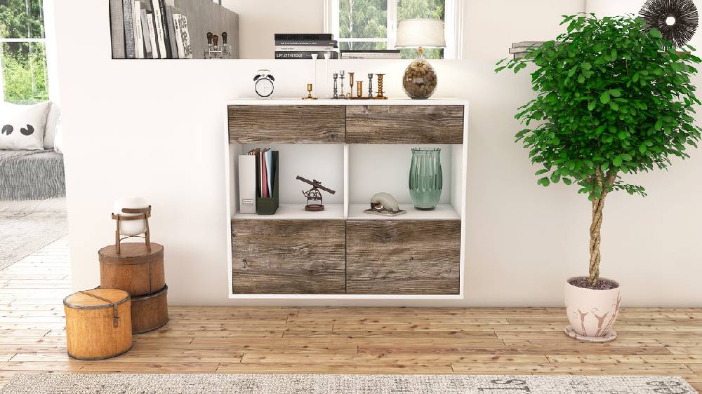 Stil Zeit Möbel Sideboard Mobile, Treibholz, hängend (92x79x35cm) Kostenlose Rückgabe