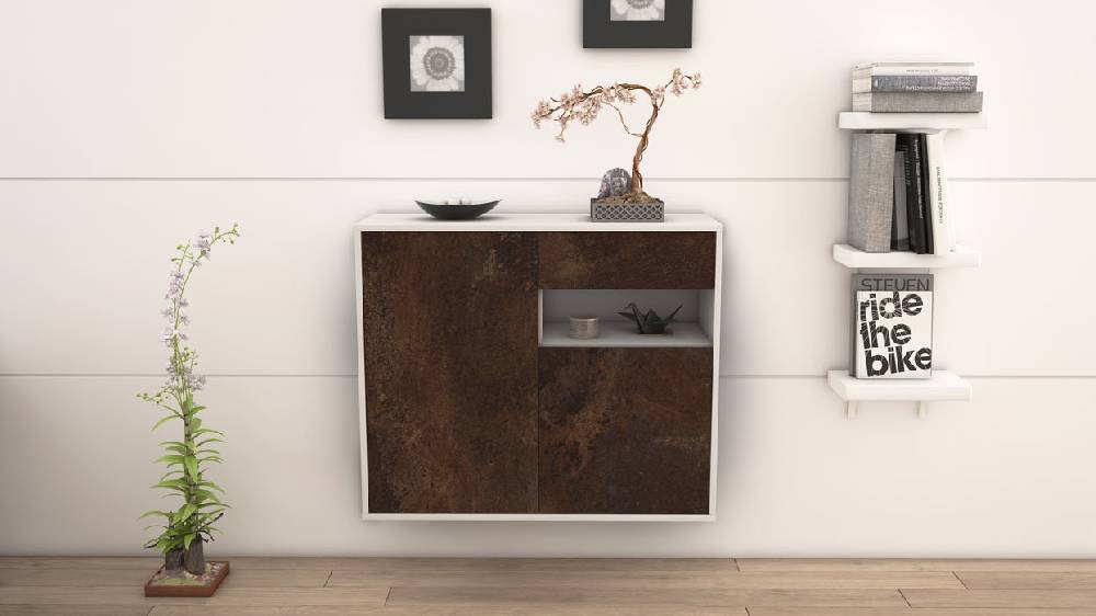 Stil Zeit Möbel Sideboard Augusta, Rost, hängend (92x79x35cm) Begrenzte Freigabe