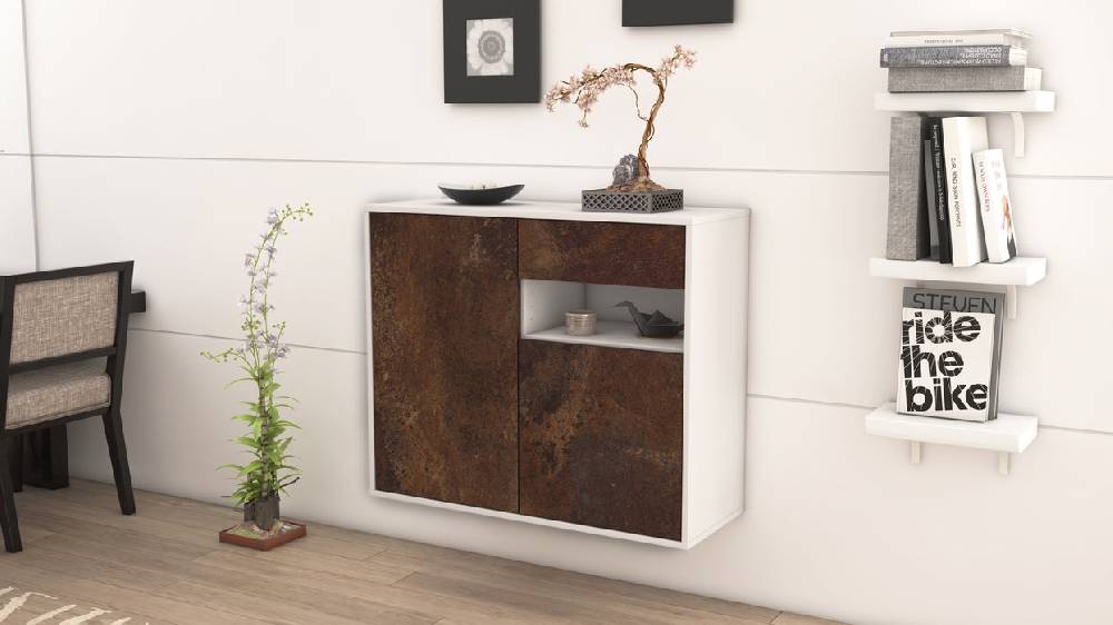 Stil Zeit Möbel Sideboard Augusta, Rost, hängend (92x79x35cm) Begrenzte Freigabe