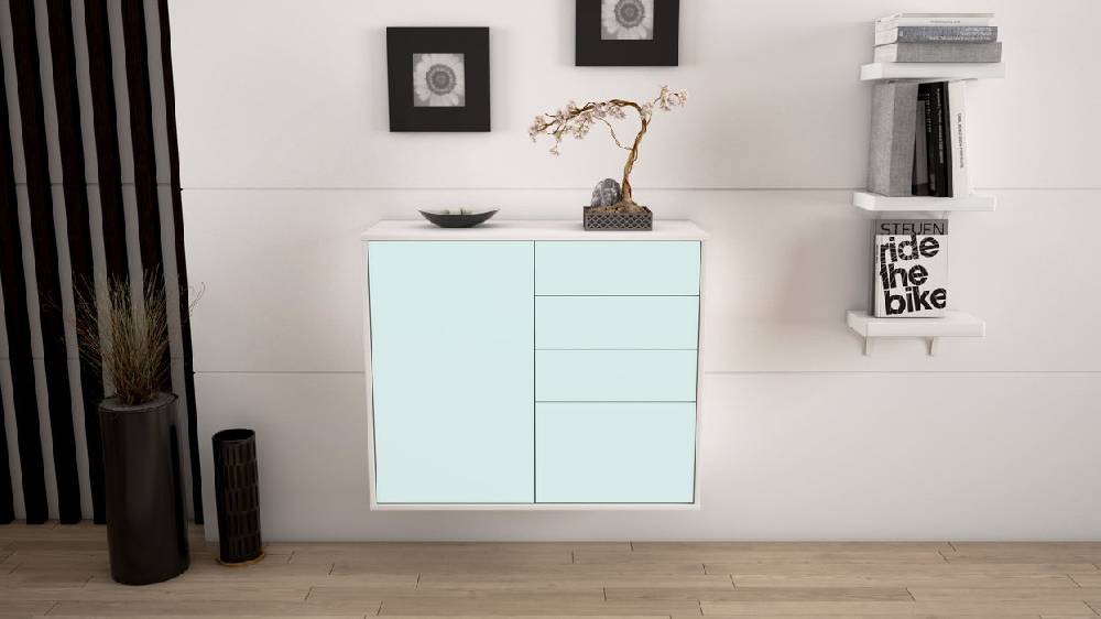 Stil Zeit Möbel Sideboard Tacoma, Mint, hängend (92x79x35cm) JETZT KAUFEN