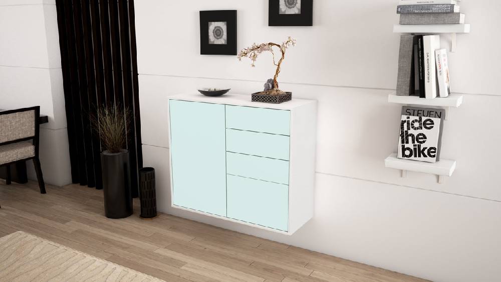 Stil Zeit Möbel Sideboard Tacoma, Mint, hängend (92x79x35cm) JETZT KAUFEN