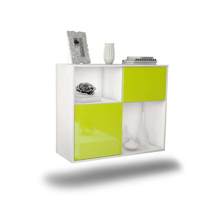 Stil Zeit Möbel Sideboard Shreveport, Grün, hängend (92x79x35cm)