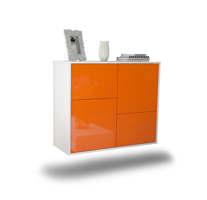 Stil Zeit Möbel Sideboard Fremont, Orange, hängend (92x79x35cm)