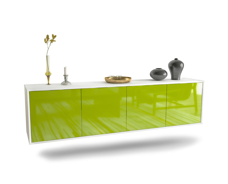 Stil Zeit Möbel Lowboard Anaheim, Grün, hängend (180x49x35cm) Black Friday Preise