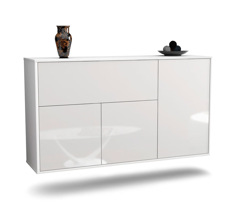 Stil Zeit Möbel Sideboard Naperville, Weiß, hängend (136x79x35cm) Versandkostenfrei
