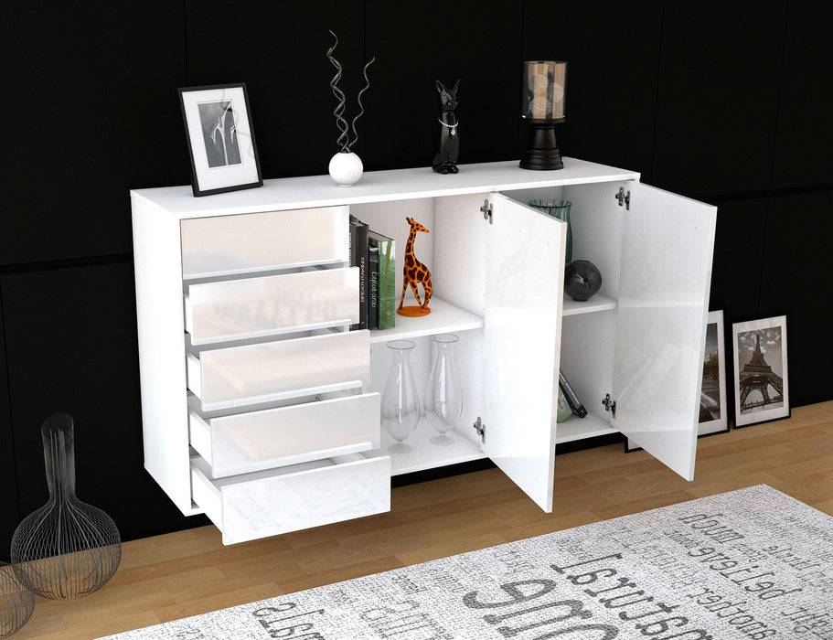 Stil Zeit Möbel Sideboard Peoria, Grau, hängend (136x79x35cm) Flash Sale