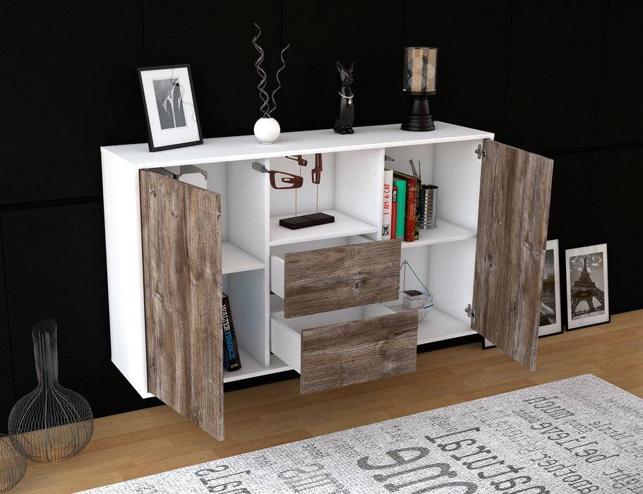 Stil Zeit Möbel Sideboard Port St. Lucie, Walnuss, hängend (136x79x35cm) Begrenztes Angebot