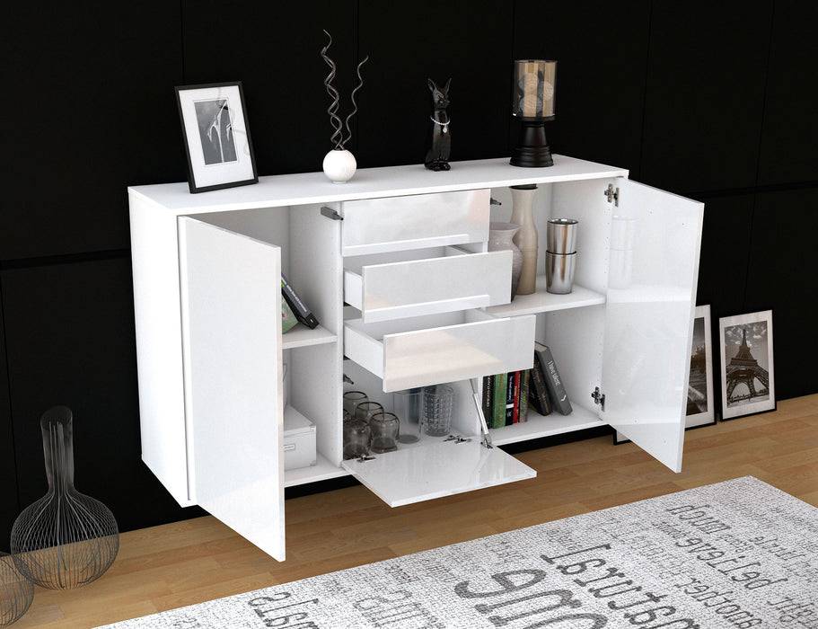 Stil Zeit Möbel Sideboard Sioux Falls, Weiß, hängend (136x79x35cm) Online Shopping