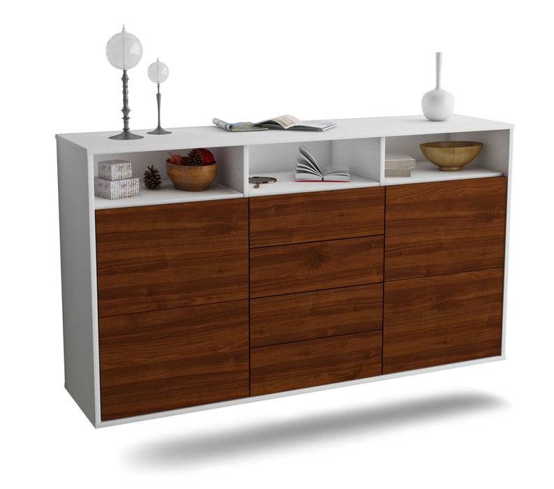 Stil Zeit Möbel Sideboard Salem, Walnuss, hängend (136x79x35cm) Preisnachlass