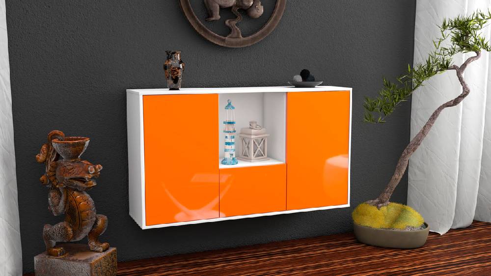 Stil Zeit Möbel Sideboard Garden Grove, Orange, hängend (136x79x35cm) Saisonschlussverkauf