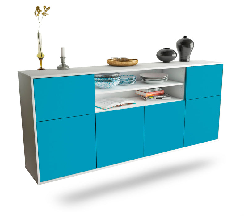 Stil Zeit Möbel Sideboard Topeka, Türkis, hängend (180x79x35cm) Muttertagsangebot