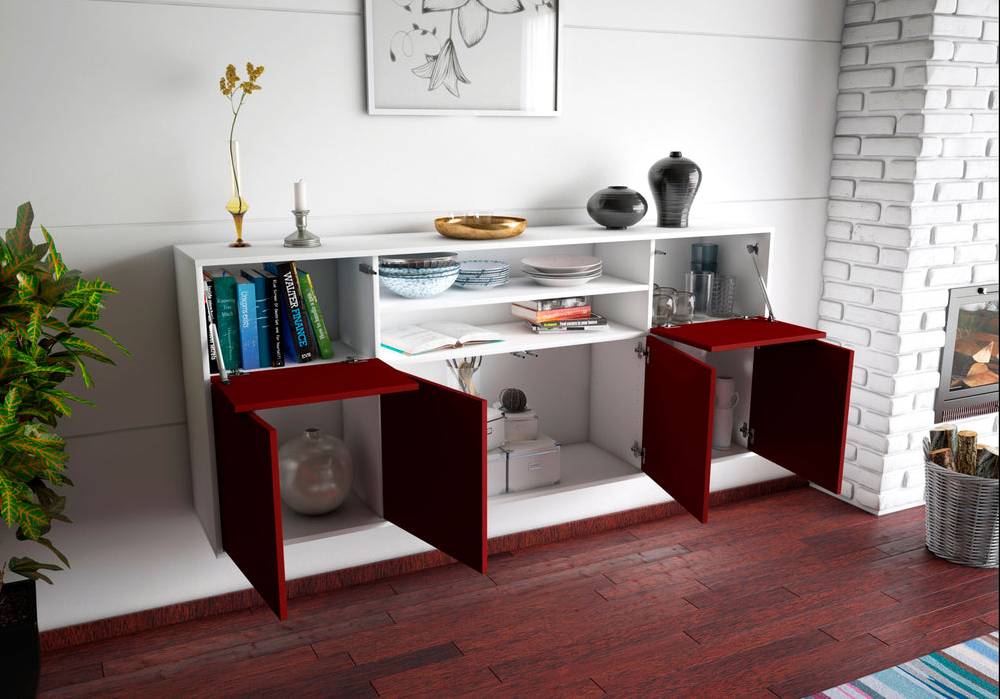 Stil Zeit Möbel Sideboard Topeka, Türkis, hängend (180x79x35cm) Muttertagsangebot