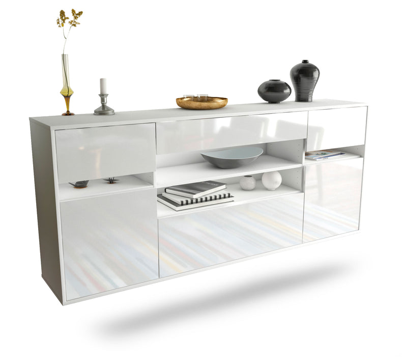 Stil Zeit Möbel Sideboard Miramar, Weiß, hängend (180x79x35cm) Vatertagsangebot
