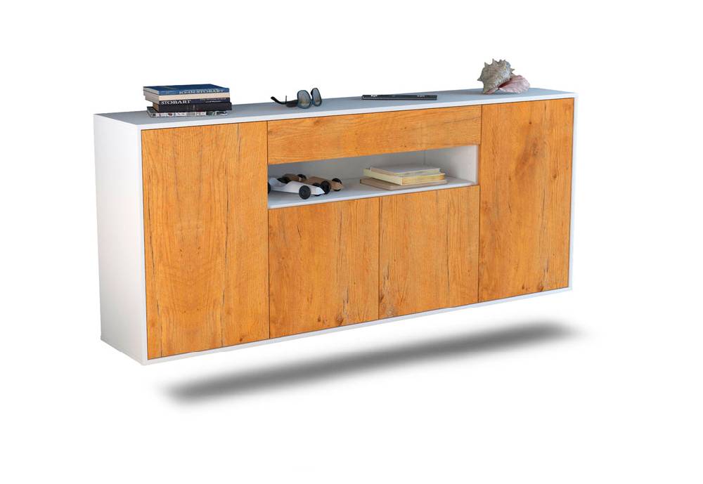 Stil Zeit Möbel Sideboard Lansing, Eiche, hängend (180x79x35cm) Lagerräumung