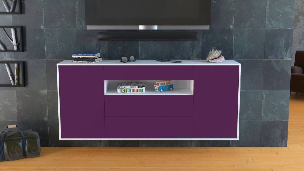 Stil Zeit Möbel Sideboard Vallejo, Lila, hängend (180x79x35cm) Heißer Verkauf
