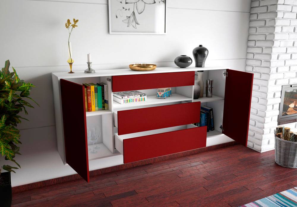Stil Zeit Möbel Sideboard Vallejo, Lila, hängend (180x79x35cm) Heißer Verkauf