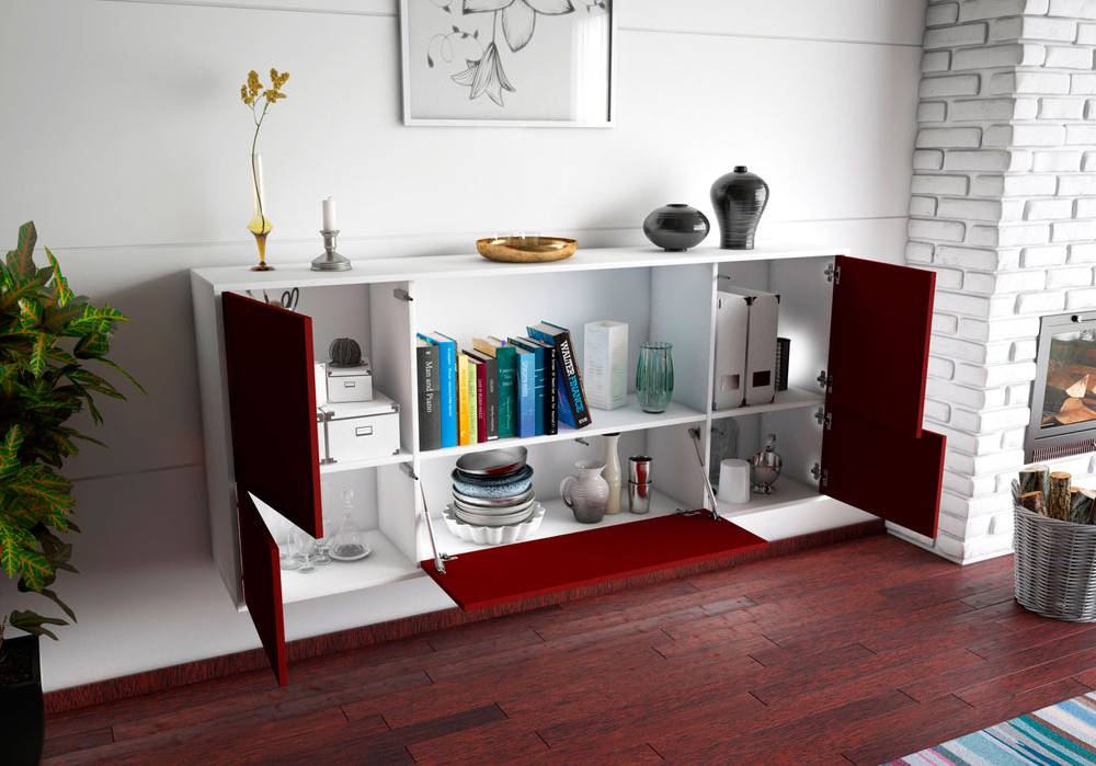 Stil Zeit Möbel Sideboard Sunnyvale, Gelb, hängend (180x79x35cm) Neueste Mode