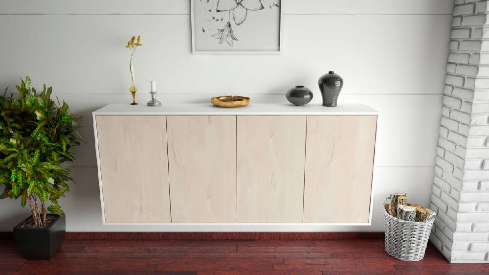 Stil Zeit Möbel Sideboard Lakewood, Zeder, hängend (180x79x35cm) Blitzangebot