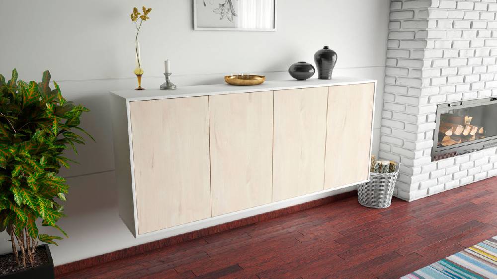 Stil Zeit Möbel Sideboard Lakewood, Zeder, hängend (180x79x35cm) Blitzangebot