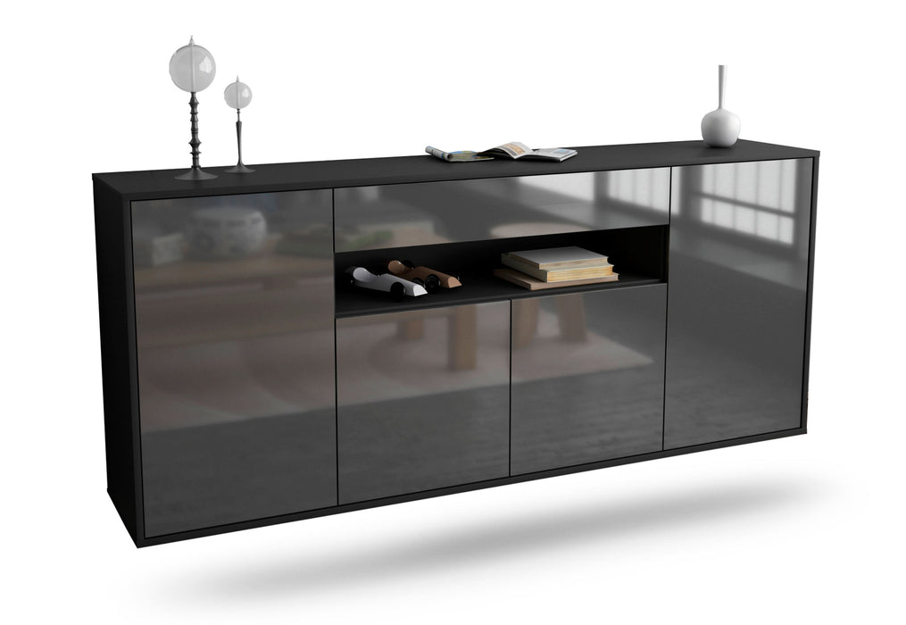 Stil Zeit Möbel Sideboard Lansing, Grau, hängend (180x79x35cm)