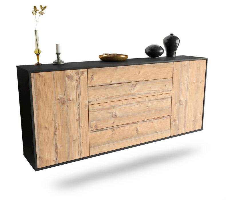 Stil Zeit Möbel Sideboard Bridgeport, Pinie, hängend (180x79x35cm) VIP-Rabatte