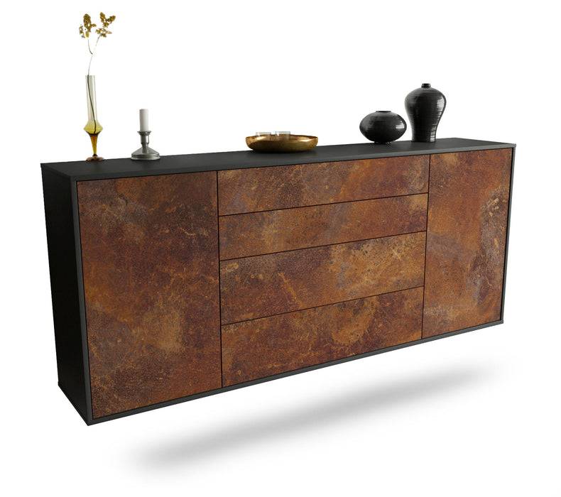 Stil Zeit Möbel Sideboard Bridgeport, Rost, hängend (180x79x35cm) Tiefpreis